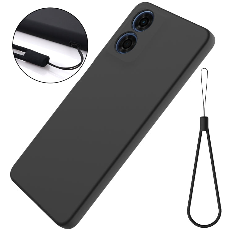 For Motorola Moto E14 Solid Color Liquid Silicone Dropproof Full Coverage Phone Case(Black) - free shipping - PMC TechLife - Order now!