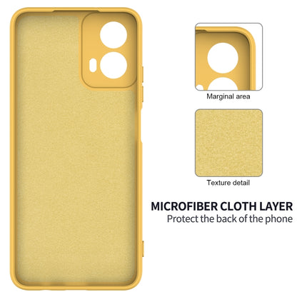 For Motorola Moto G Power 2024 Pure Color Liquid Silicone Shockproof Phone Case(Yellow) - Motorola Cases by PMC Jewellery | Online Shopping South Africa | PMC Jewellery | Buy Now Pay Later Mobicred