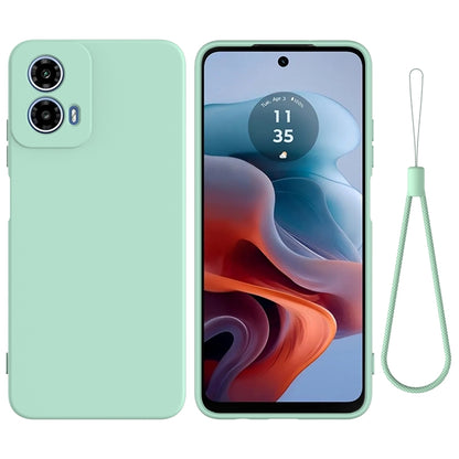 For Motorola Moto G Power 2024 Pure Color Liquid Silicone Shockproof Phone Case(Green) - Motorola Cases by PMC Jewellery | Online Shopping South Africa | PMC Jewellery | Buy Now Pay Later Mobicred