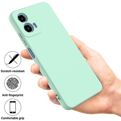 For Motorola Moto G Power 2024 Pure Color Liquid Silicone Shockproof Phone Case(Green) - Motorola Cases by PMC Jewellery | Online Shopping South Africa | PMC Jewellery | Buy Now Pay Later Mobicred