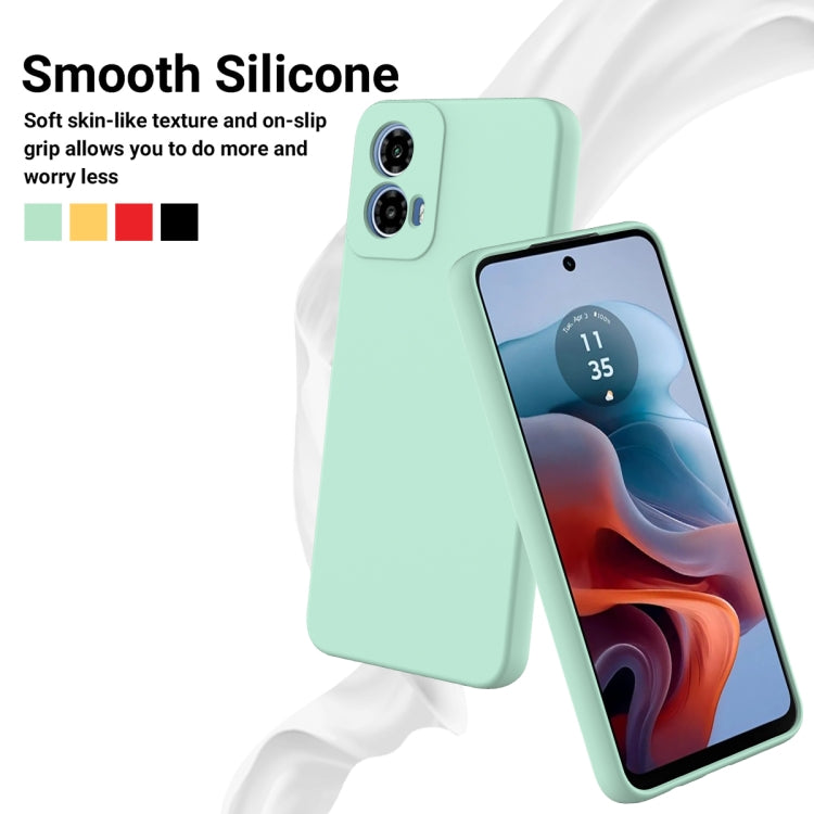 For Motorola Moto G Power 2024 Pure Color Liquid Silicone Shockproof Phone Case(Green) - Motorola Cases by PMC Jewellery | Online Shopping South Africa | PMC Jewellery | Buy Now Pay Later Mobicred