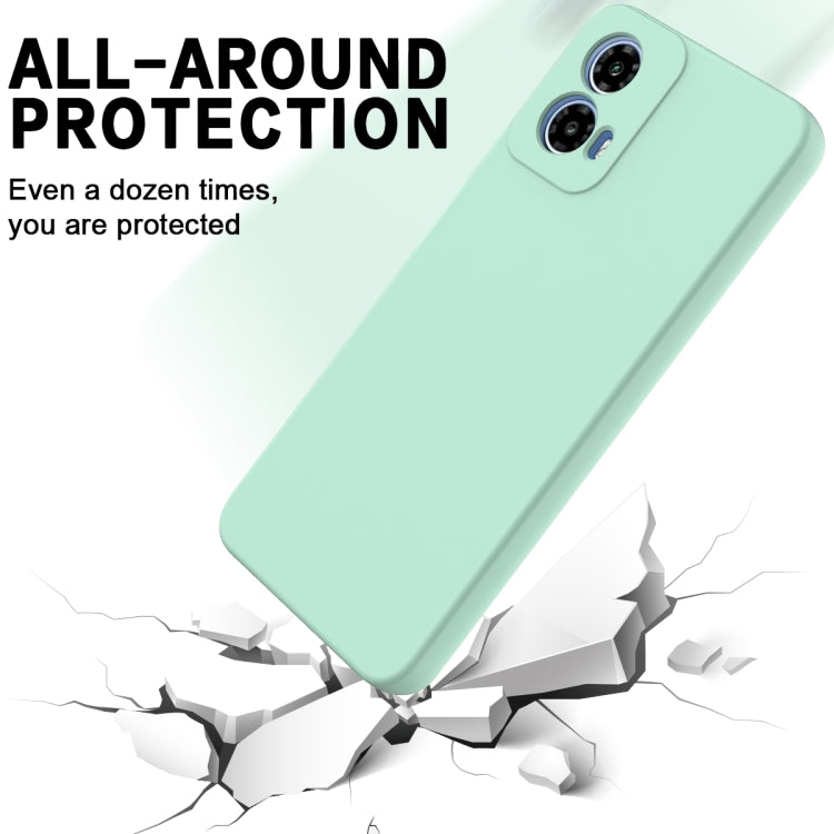 For Motorola Moto G Power 2024 Pure Color Liquid Silicone Shockproof Phone Case(Green) - Motorola Cases by PMC Jewellery | Online Shopping South Africa | PMC Jewellery | Buy Now Pay Later Mobicred