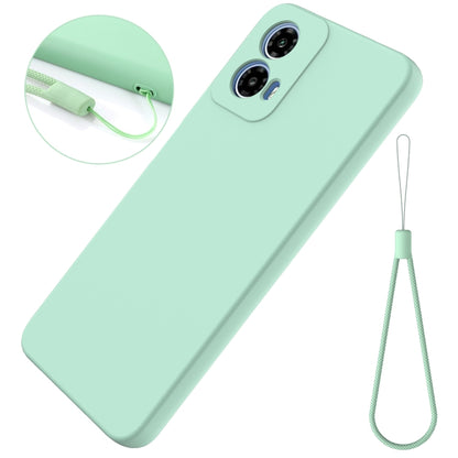 For Motorola Moto G Power 2024 Pure Color Liquid Silicone Shockproof Phone Case(Green) - Motorola Cases by PMC Jewellery | Online Shopping South Africa | PMC Jewellery | Buy Now Pay Later Mobicred