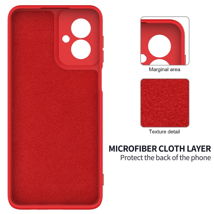 For Motorola Moto G55 Solid Color Liquid Silicone Dropproof Full Coverage Phone Case(Red) - free shipping - PMC TechLife - Order now!