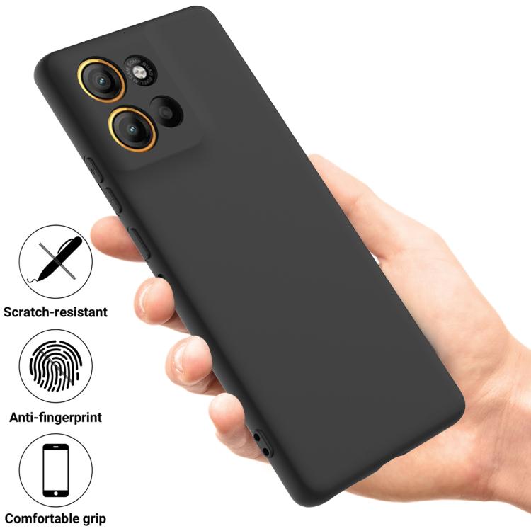 For Motorola Moto G15 Solid Color Liquid Silicone Dropproof Full Coverage Phone Case(Black) - free shipping - PMC TechLife - Order now!