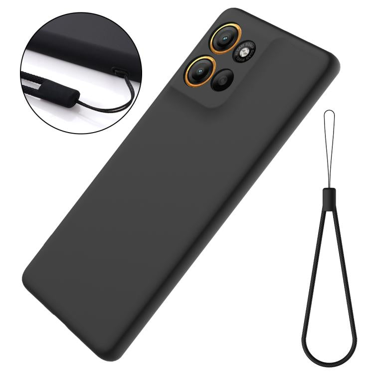 For Motorola Moto G15 Solid Color Liquid Silicone Dropproof Full Coverage Phone Case(Black) - free shipping - PMC TechLife - Order now!