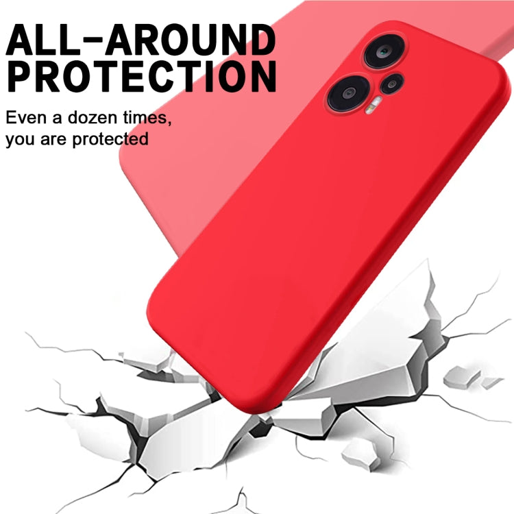 For Xiaomi Poco F5 5G Pure Color Liquid Silicone Shockproof Phone Case(Red) - Xiaomi Cases by PMC Jewellery | Online Shopping South Africa | PMC Jewellery