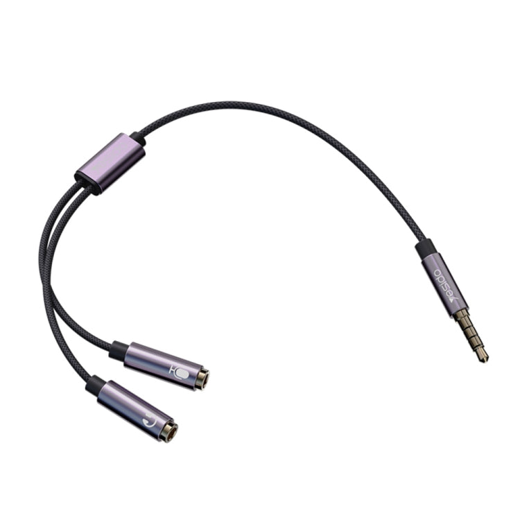 Yesido YAU28 3.5mm Male to Microphone + Audio 3.5mm Female Audio Cable(Black) - Video & Audio Cable by Yesido | Online Shopping South Africa | PMC Jewellery | Buy Now Pay Later Mobicred