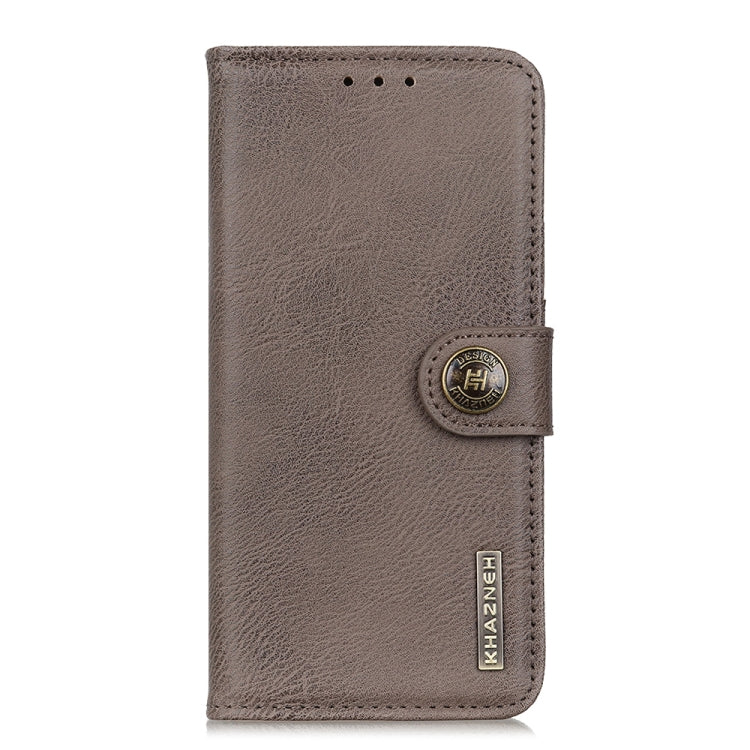 For OPPO Reno11 5G Global KHAZNEH Cowhide Texture Flip Leather Phone Case(Khaki) - Reno11 Cases by PMC TechLife | Online Shopping South Africa | PMC TechLife | Buy Now Pay Later Mobicred