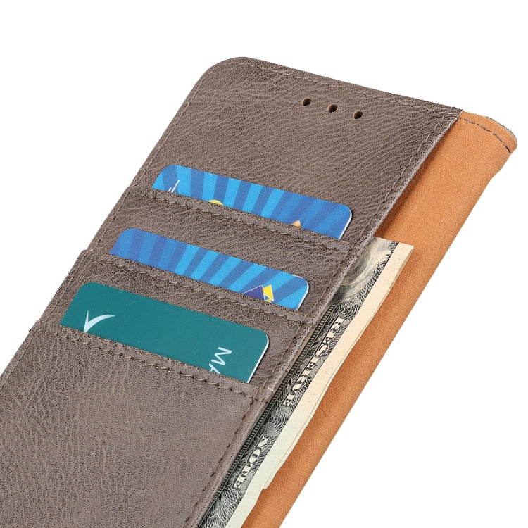 For OPPO Reno11 5G Global KHAZNEH Cowhide Texture Flip Leather Phone Case(Khaki) - Reno11 Cases by PMC TechLife | Online Shopping South Africa | PMC TechLife | Buy Now Pay Later Mobicred