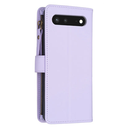 For Google Pixel 7 9 Card Slots Zipper Wallet Leather Flip Phone Case(Light Purple) - Google Cases by PMC Jewellery | Online Shopping South Africa | PMC Jewellery | Buy Now Pay Later Mobicred