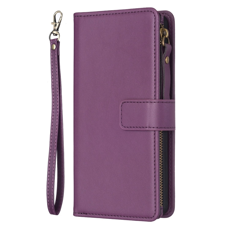 For Google Pixel 8 Pro 9 Card Slots Zipper Wallet Leather Flip Phone Case(Dark Purple) - Google Cases by PMC Jewellery | Online Shopping South Africa | PMC Jewellery | Buy Now Pay Later Mobicred