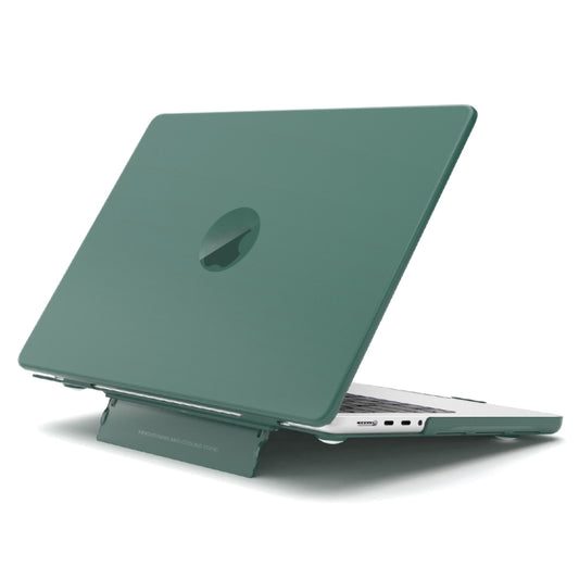 For Macbook Pro 16.2 2023 A2991/A2780 Frosted Translucent Laptop Protective Case(Dark Green) - MacBook Pro Cases by PMC Jewellery | Online Shopping South Africa | PMC Jewellery | Buy Now Pay Later Mobicred