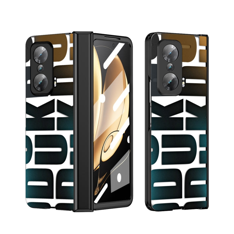 For Honor Magic V Integrated Electroplating Folding Phone Case with Hinge(Black) - Honor Cases by PMC TechLife | Online Shopping South Africa | PMC TechLife | Buy Now Pay Later Mobicred