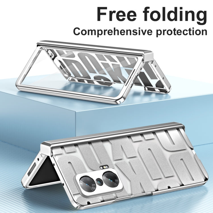 For Honor Magic V Integrated Electroplating Folding Phone Case with Hinge(Green) - Honor Cases by PMC TechLife | Online Shopping South Africa | PMC TechLife | Buy Now Pay Later Mobicred