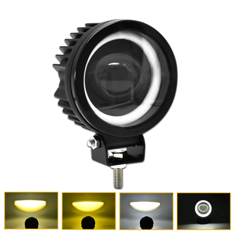 S12 Motorcycle Round Fisheye Lens Spotlight(Black) - Headlights by PMC Jewellery | Online Shopping South Africa | PMC Jewellery | Buy Now Pay Later Mobicred