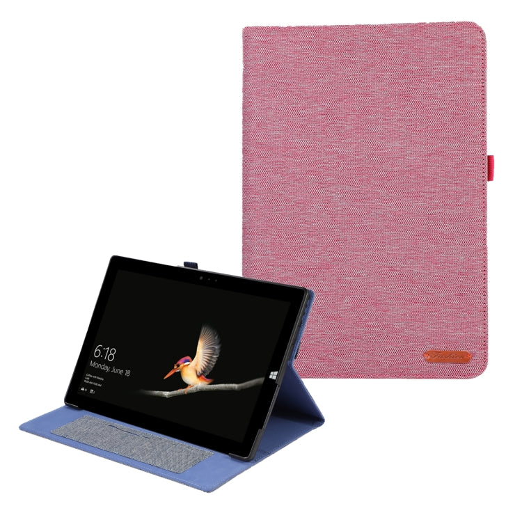 For Microsoft Surface Pro 4/5/6/7 Fabric Leather Tablet Case(Rose Red) - Others by PMC TechLife | Online Shopping South Africa | PMC TechLife | Buy Now Pay Later Mobicred