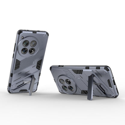 For OnePlus 12 5G Punk Armor 2 in 1 PC + TPU Phone Case with Holder(Grey) - OnePlus Cases by PMC Jewellery | Online Shopping South Africa | PMC Jewellery