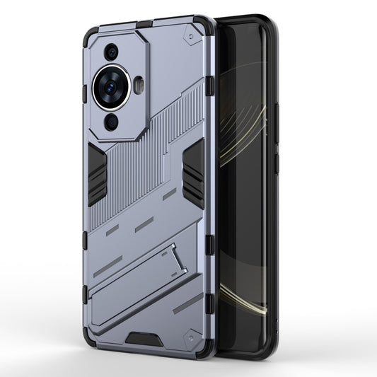 For Huawei nova 11 Pro 4G Punk Armor 2 in 1 PC + TPU Phone Case with Holder(Grey) - Huawei Cases by PMC Jewellery | Online Shopping South Africa | PMC Jewellery | Buy Now Pay Later Mobicred