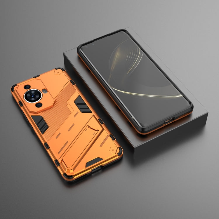 For Huawei nova 11 Pro 4G Punk Armor 2 in 1 PC + TPU Phone Case with Holder(Orange) - Huawei Cases by PMC TechLife | Online Shopping South Africa | PMC TechLife | Buy Now Pay Later Mobicred