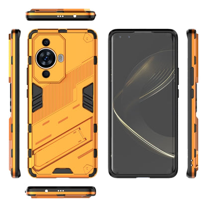 For Huawei nova 11 Pro 4G Punk Armor 2 in 1 PC + TPU Phone Case with Holder(Orange) - Huawei Cases by PMC Jewellery | Online Shopping South Africa | PMC Jewellery | Buy Now Pay Later Mobicred