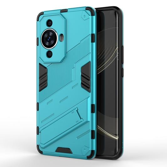 For Huawei nova 11 Pro 4G Punk Armor 2 in 1 PC + TPU Phone Case with Holder(Blue) - Huawei Cases by PMC Jewellery | Online Shopping South Africa | PMC Jewellery | Buy Now Pay Later Mobicred