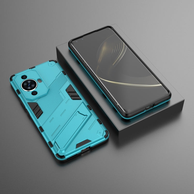 For Huawei nova 11 Pro 4G Punk Armor 2 in 1 PC + TPU Phone Case with Holder(Blue) - Huawei Cases by PMC Jewellery | Online Shopping South Africa | PMC Jewellery | Buy Now Pay Later Mobicred