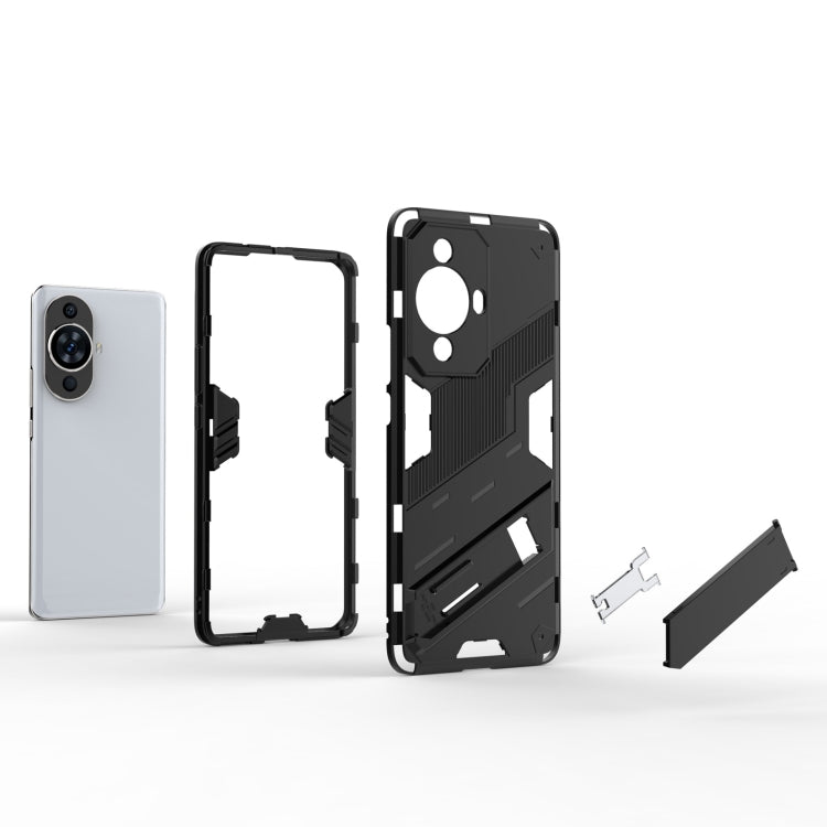For Huawei nova 11 Pro 4G Punk Armor 2 in 1 PC + TPU Phone Case with Holder(Light Red) - free shipping - PMC TechLife - Order now!