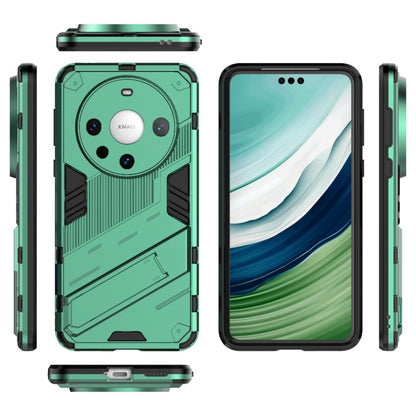 For Huawei Mate 60 Pro Punk Armor 2 in 1 PC + TPU Phone Case with Holder(Green) - Huawei Cases by PMC Jewellery | Online Shopping South Africa | PMC Jewellery | Buy Now Pay Later Mobicred