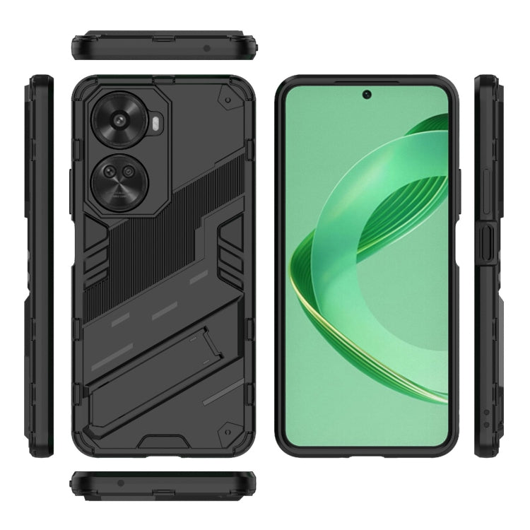 For Huawei nova 11 SE Punk Armor 2 in 1 PC + TPU Phone Case with Holder(Black) - Huawei Cases by PMC Jewellery | Online Shopping South Africa | PMC Jewellery | Buy Now Pay Later Mobicred