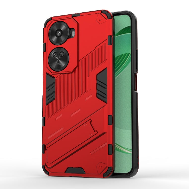 For Huawei nova 11 SE Punk Armor 2 in 1 PC + TPU Phone Case with Holder(Red) - Huawei Cases by PMC Jewellery | Online Shopping South Africa | PMC Jewellery | Buy Now Pay Later Mobicred