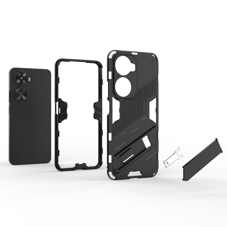 For Huawei nova 11 SE Punk Armor 2 in 1 PC + TPU Phone Case with Holder(Grey) - Huawei Cases by PMC TechLife | Online Shopping South Africa | PMC TechLife | Buy Now Pay Later Mobicred