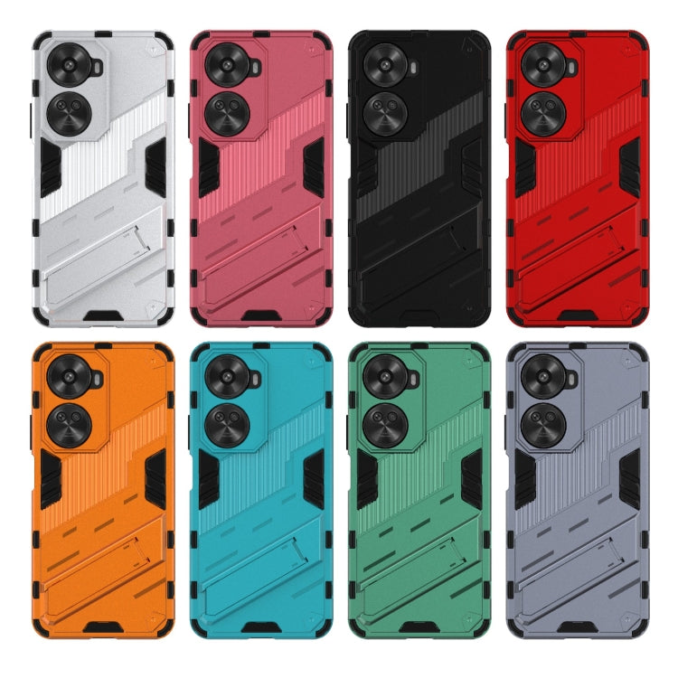 For Huawei nova 11 SE Punk Armor 2 in 1 PC + TPU Phone Case with Holder(Grey) - Huawei Cases by PMC TechLife | Online Shopping South Africa | PMC TechLife | Buy Now Pay Later Mobicred