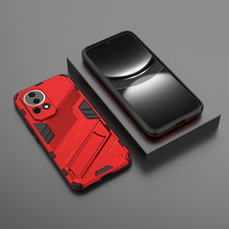 For Huawei nova 12 5G Punk Armor 2 in 1 PC + TPU Phone Case with Holder(Red) - Huawei Cases by PMC Jewellery | Online Shopping South Africa | PMC Jewellery | Buy Now Pay Later Mobicred