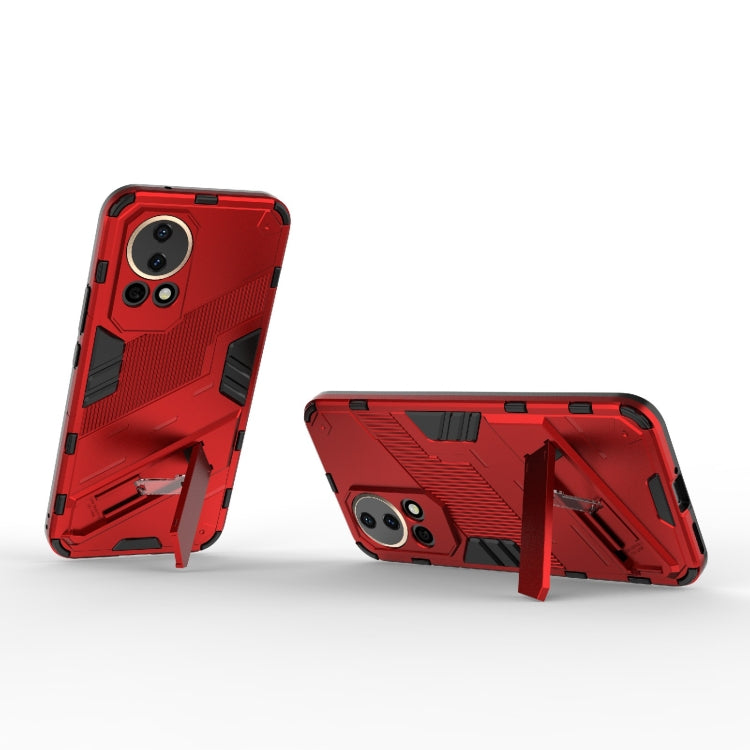 For Huawei nova 12 5G Punk Armor 2 in 1 PC + TPU Phone Case with Holder(Red) - Huawei Cases by PMC TechLife | Online Shopping South Africa | PMC TechLife | Buy Now Pay Later Mobicred