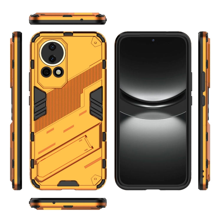 For Huawei nova 12 5G Punk Armor 2 in 1 PC + TPU Phone Case with Holder(Orange) - Huawei Cases by PMC Jewellery | Online Shopping South Africa | PMC Jewellery | Buy Now Pay Later Mobicred