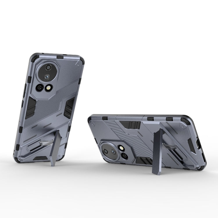 For Huawei nova 12 Pro Punk Armor 2 in 1 PC + TPU Phone Case with Holder(Grey) - Huawei Cases by PMC TechLife | Online Shopping South Africa | PMC TechLife | Buy Now Pay Later Mobicred