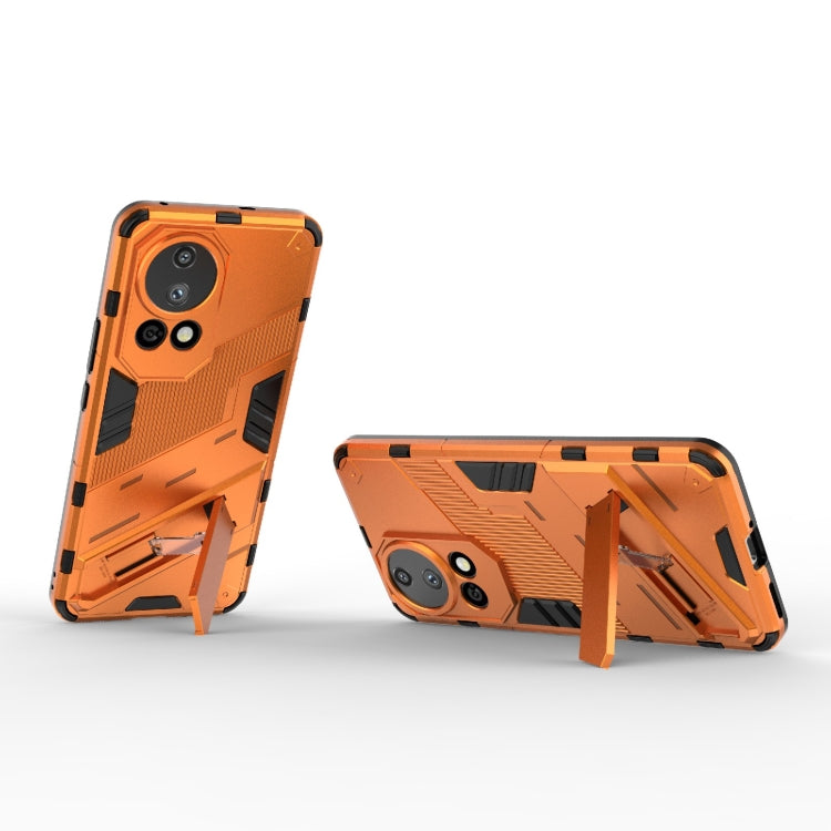 For Huawei nova 12 Pro Punk Armor 2 in 1 PC + TPU Phone Case with Holder(Orange) - Huawei Cases by PMC TechLife | Online Shopping South Africa | PMC TechLife | Buy Now Pay Later Mobicred