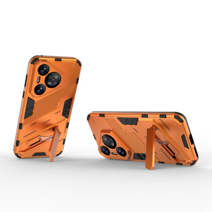 For Huawei Pura 70 Punk Armor 2 in 1 PC + TPU Phone Case with Holder(Orange) - Huawei Cases by PMC Jewellery | Online Shopping South Africa | PMC Jewellery | Buy Now Pay Later Mobicred