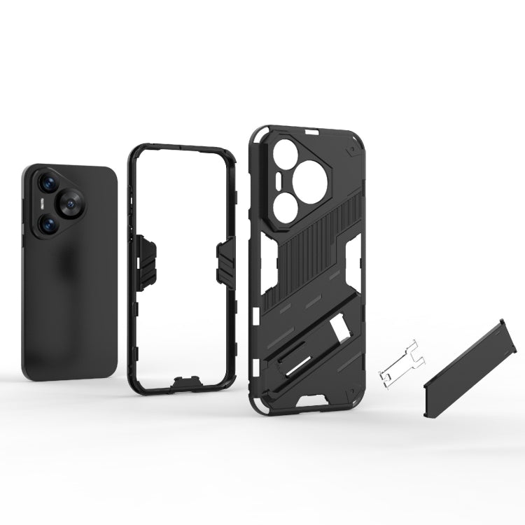For Huawei Pura 70 Punk Armor 2 in 1 PC + TPU Phone Case with Holder(Light Red) - Huawei Cases by PMC TechLife | Online Shopping South Africa | PMC TechLife | Buy Now Pay Later Mobicred
