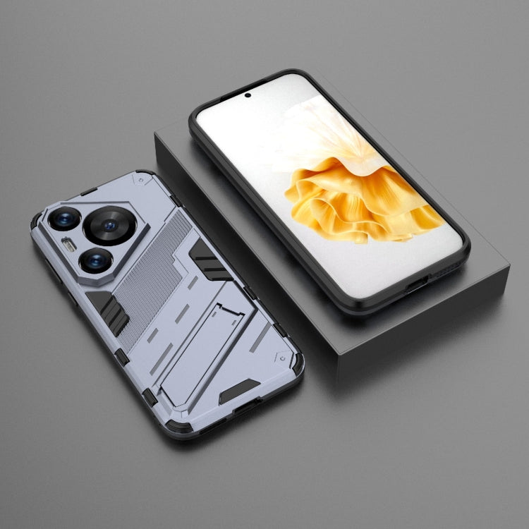 For Huawei Pura 70 Pro / 70 Pro+ Punk Armor 2 in 1 PC + TPU Phone Case with Holder(Grey) - Huawei Cases by PMC Jewellery | Online Shopping South Africa | PMC Jewellery | Buy Now Pay Later Mobicred