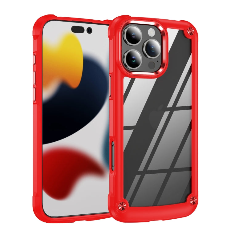 For iPhone 16 Pro Max TPU + PC Lens Protection Phone Case(Red) - iPhone 16 Pro Max Cases by PMC Jewellery | Online Shopping South Africa | PMC Jewellery | Buy Now Pay Later Mobicred