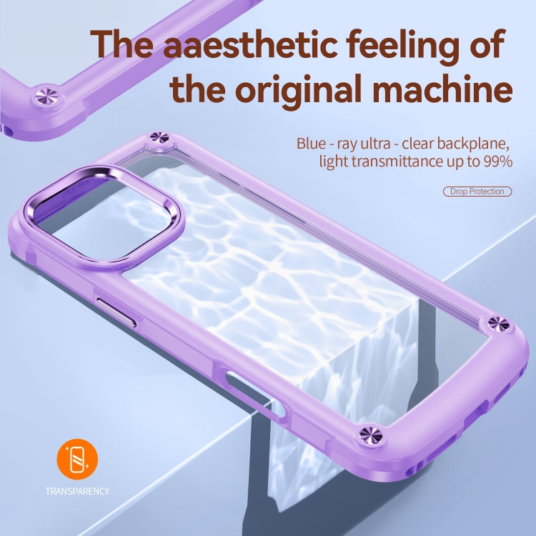 For iPhone 16 Pro Max TPU + PC Lens Protection Phone Case(Purple) - iPhone 16 Pro Max Cases by PMC Jewellery | Online Shopping South Africa | PMC Jewellery | Buy Now Pay Later Mobicred