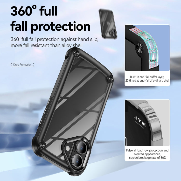 For iPhone 16 TPU + PC Lens Protection Phone Case(Black) - iPhone 16 Cases by PMC TechLife | Online Shopping South Africa | PMC TechLife | Buy Now Pay Later Mobicred