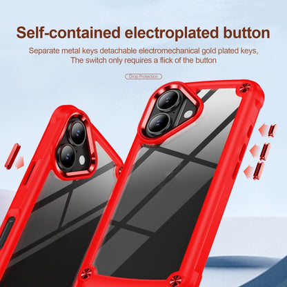 For iPhone 16 TPU + PC Lens Protection Phone Case(Red) - iPhone 16 Cases by PMC Jewellery | Online Shopping South Africa | PMC Jewellery | Buy Now Pay Later Mobicred