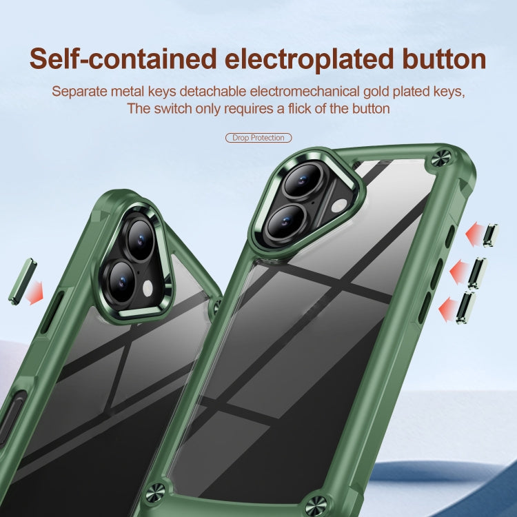 For iPhone 16 Plus TPU + PC Lens Protection Phone Case(Green) - iPhone 16 Plus Cases by PMC Jewellery | Online Shopping South Africa | PMC Jewellery | Buy Now Pay Later Mobicred