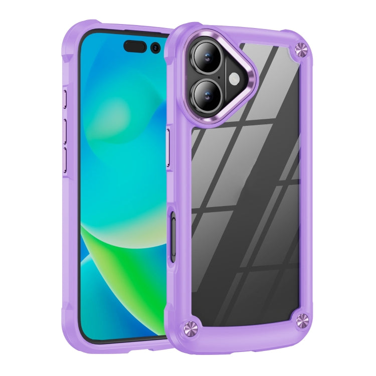 For iPhone 16 Plus TPU + PC Lens Protection Phone Case(Purple) - iPhone 16 Plus Cases by PMC Jewellery | Online Shopping South Africa | PMC Jewellery | Buy Now Pay Later Mobicred