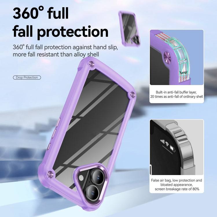 For iPhone 16 Plus TPU + PC Lens Protection Phone Case(Purple) - iPhone 16 Plus Cases by PMC Jewellery | Online Shopping South Africa | PMC Jewellery | Buy Now Pay Later Mobicred