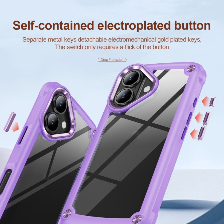 For iPhone 16 Plus TPU + PC Lens Protection Phone Case(Purple) - iPhone 16 Plus Cases by PMC Jewellery | Online Shopping South Africa | PMC Jewellery | Buy Now Pay Later Mobicred