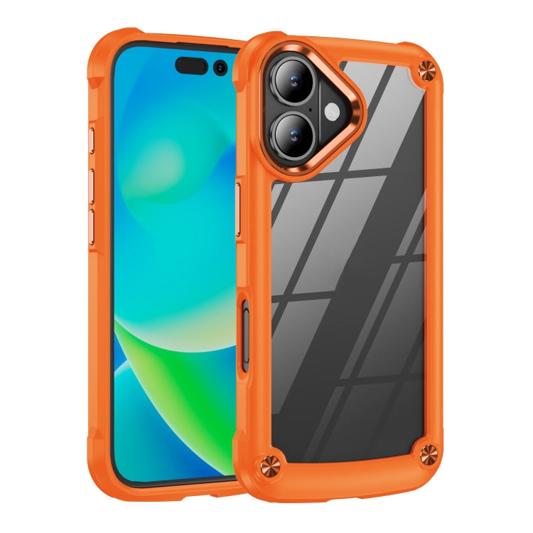 For iPhone 16 Plus TPU + PC Lens Protection Phone Case(Orange) - iPhone 16 Plus Cases by PMC Jewellery | Online Shopping South Africa | PMC Jewellery | Buy Now Pay Later Mobicred